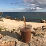 Chocolate shake from the beach