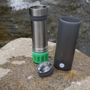 Grayl Water Filter Bottle for Travel near River