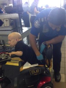 Dwarf getting screened by TSA