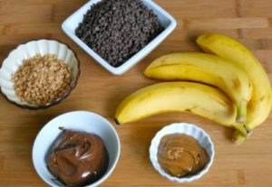 Nutella and Toffee Frozen Banana bites