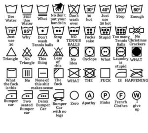 Clothes wasing labels and what they mean