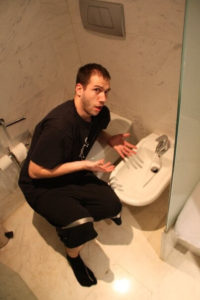 Man confused about using a bidet