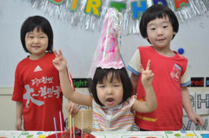 Celebrating Korean Student birthday in Korea