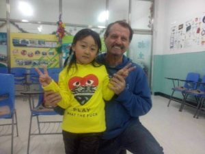 A student and an English teacher in China