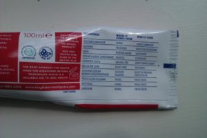 Toothpaste ingredients