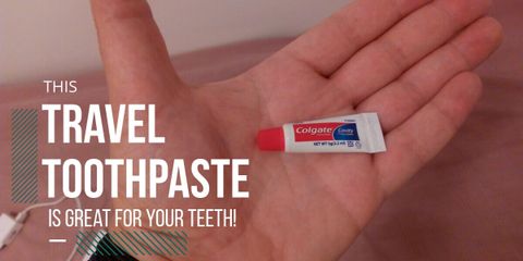 Pearly White Teeth and Mint Fresh Breath With Travel Sized Toothpaste
