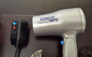 Conair Vagabond Compact 1875 Watt Folding Handle Hair Dryer from side