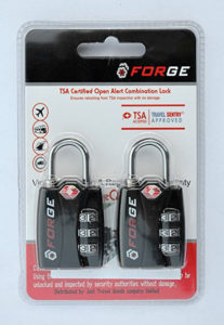 Forge TSA Locks 2 Pack - Open Alert Indicator, Alloy Body with Lifetime Warranty boxed