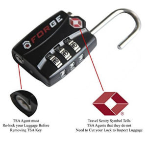 Forge TSA Locks 2 Pack - Open Alert Indicator, Alloy Body with Lifetime Warranty secutiry features