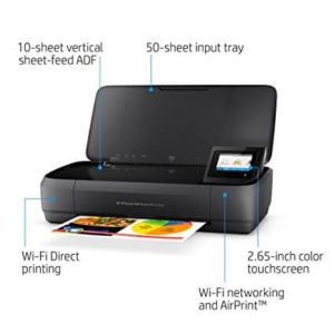 HP OfficeJet 250 All-in-One Portable Printer with Wireless & Mobile Printing features